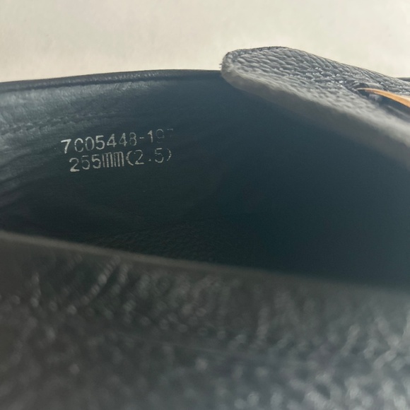 Men’s Cartelo Black Genuine Leather Rubber Outsole Loafers size 255mm, US 10